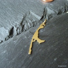 SYLT Landkarte Anhänger in 333er Gelbgold - NEU