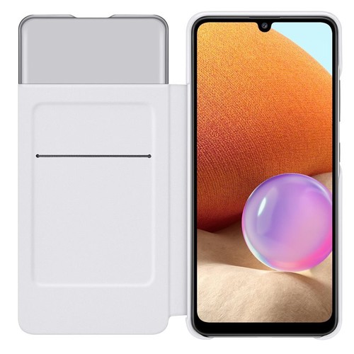 Official Samsung Smart S View Wallet Case Cover for Galaxy A32 - White - Picture 2 of 5