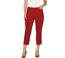 Susan Graver Ultra Stretch Pull-on Crop Pants Pockets - more color a252350 --