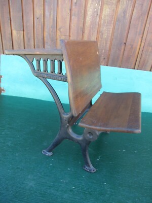 ANTIQUE Cast Iron Folding CHILD School Desk Patented SEARS ROEBUCK