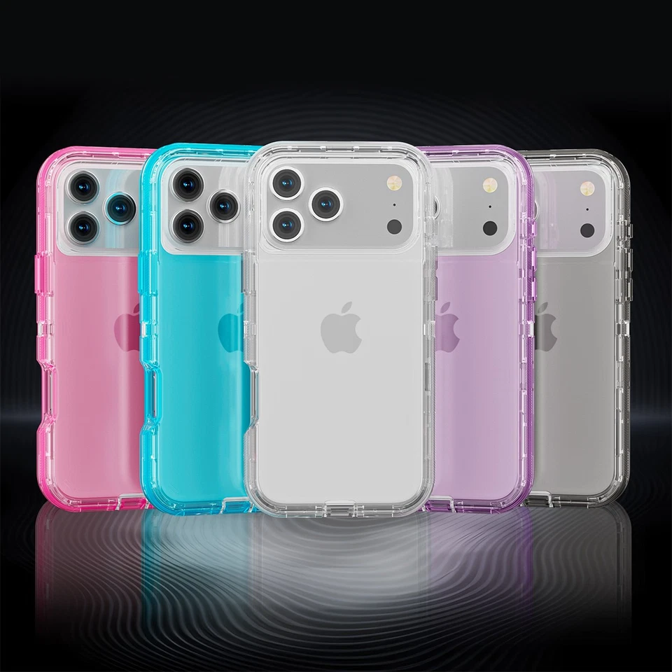 Funda transparente resistente a prueba de golpes para iPhone 17 16 15 Pro Max 14 13 12 11 Foto 2 de 4