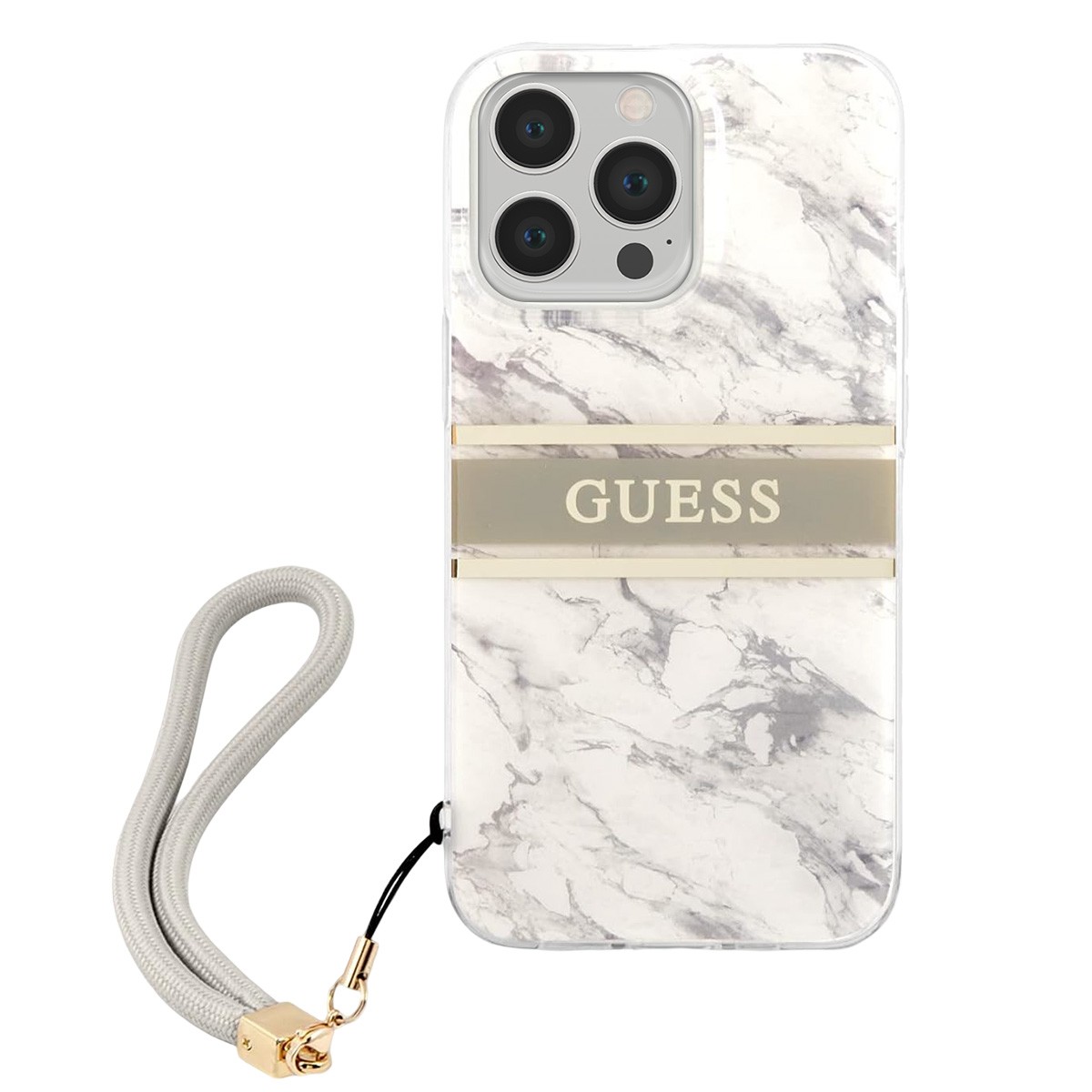 Coque Guess iPhone 13 Pro grise effet marbre pour vos sorties urbaines