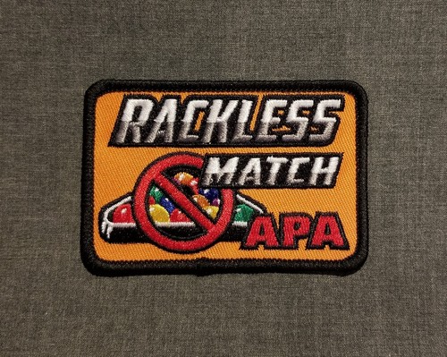 LMH Patch APA American Poolplayers Pool 8 Ball RACKLESS NIGHT Match Award 3"