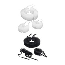 Ruff Neck Elizabethan for Prom Colonial Dramatic Renaissance and Wrist Cuffs Set