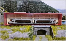 RIVAROSSI 12059 FS CARRO ARTICOLATO SITFA TRASPORTO AUTO BISARCA 1:80 H0 HO