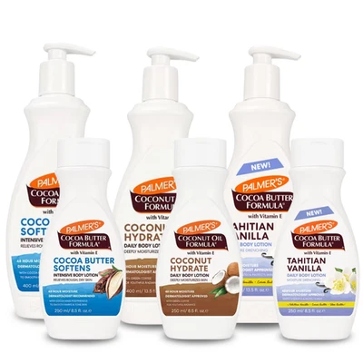 Palmer’s Cocoa Butter & Coconut Body Lotion Range 250ml / 400ml – 48hr Moisture