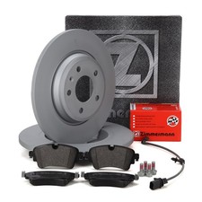 ZIMMERMANN Bremsscheiben Ø 300mm + Beläge Sensor für AUDI A4 (B9) A5 (F5) hinten