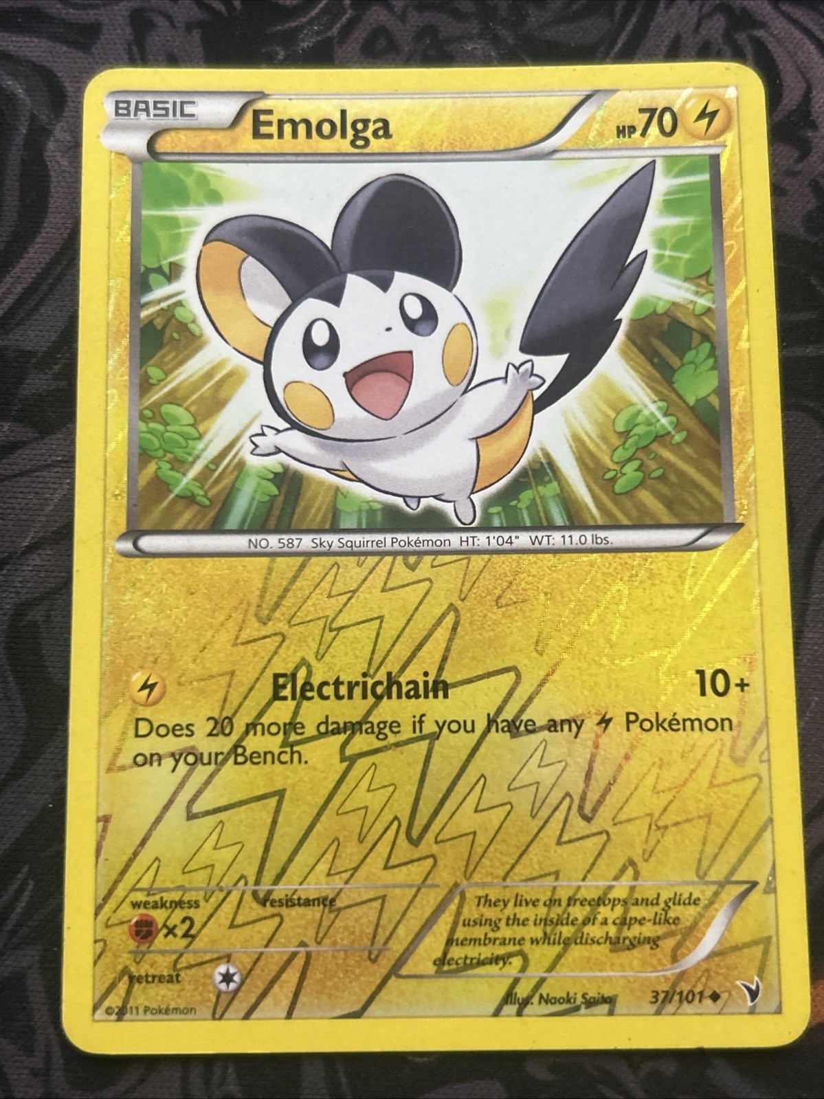 Emolga 37/101 Noble Victories Reverse Holo