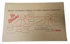 1947 Canadian Pacific Railroad Marconi Radio Telegraph Pictures Telephone Flyer