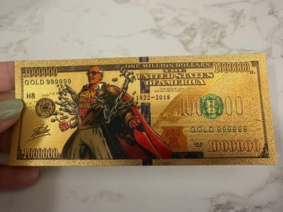 24k Collectible Gold Foil Marvel Avengers Stan The Man $1 Million Bill