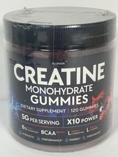 Creatine Monohydrate Gummies 5000mg 120 Count, Blueberry/Raspberry. Exp 04/2027