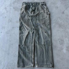 Vintage Y2K Carhartt MOS green double knee work wear carpenter pants