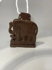 Vintage Hand-Carved Wooden Elephant Folding Book Stand