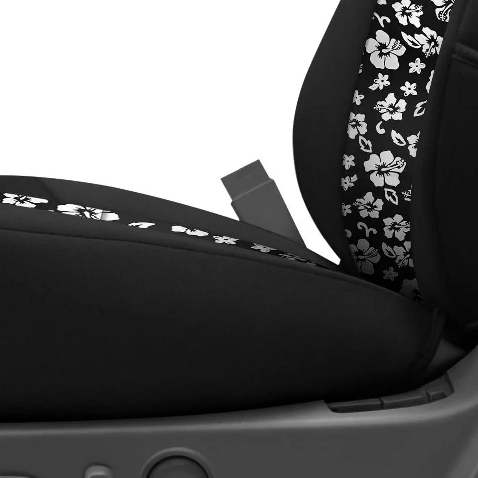For Toyota Celica 82-85 Seat Cover Neosupreme 2nd Row Black & Black Hawaiian - Imagem 2 de 4