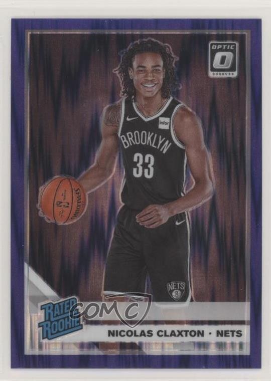 2019 Donruss Optic Rated Rookie Purple Shock Prizm Nic Claxton Nicolas #171 01nw