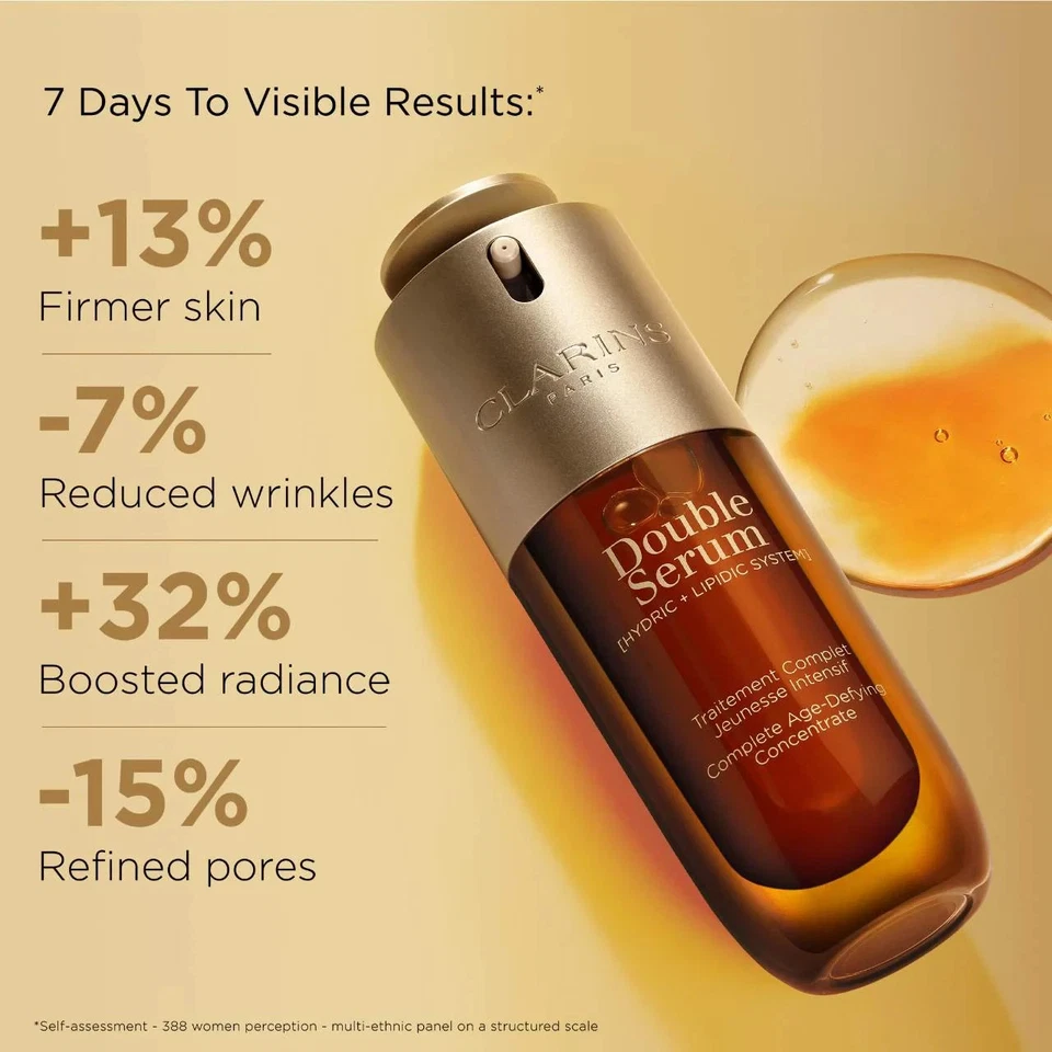 Clarins DOUBLE SERUM® To Firm, Boost Radiance & Refine Pores Ulta Beauty/1 oz - Image 2 of 3