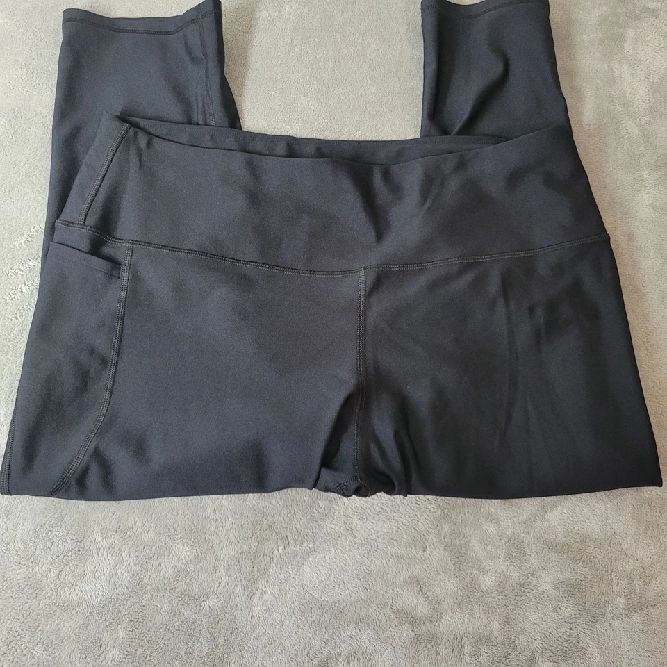 Hurley Womens Pants 2X Plus Leggings Capri Compression Black Lightweight Active - Image 3 of 4