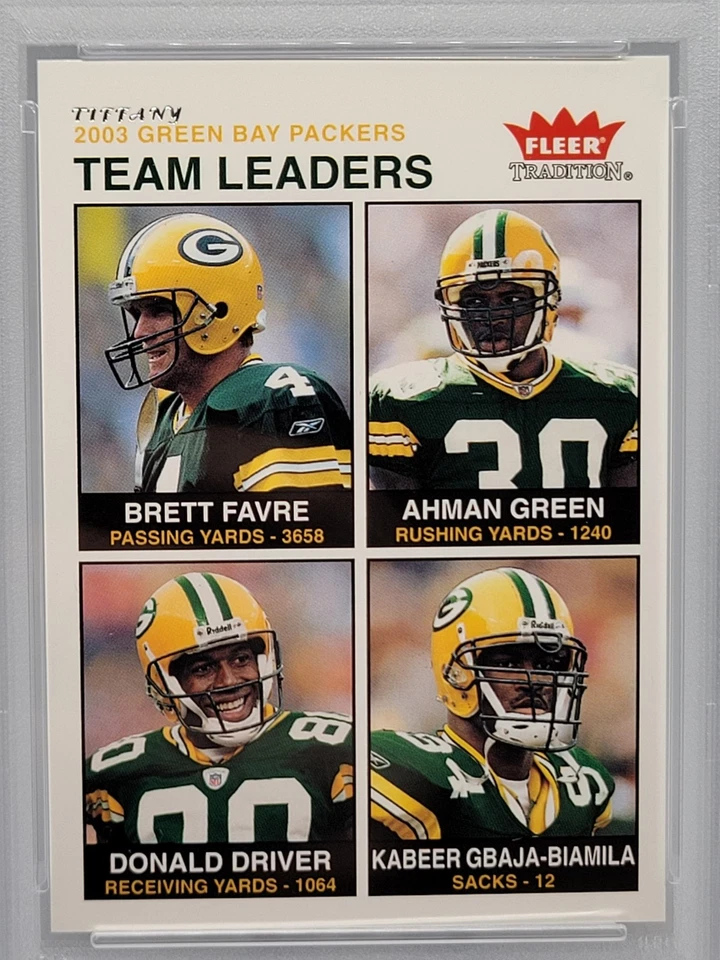 2003 Fleer Green Bay Packers Tiffany #/200 SSP PSA Mint HOF Pop 1 🧀 - Image 2 of 4