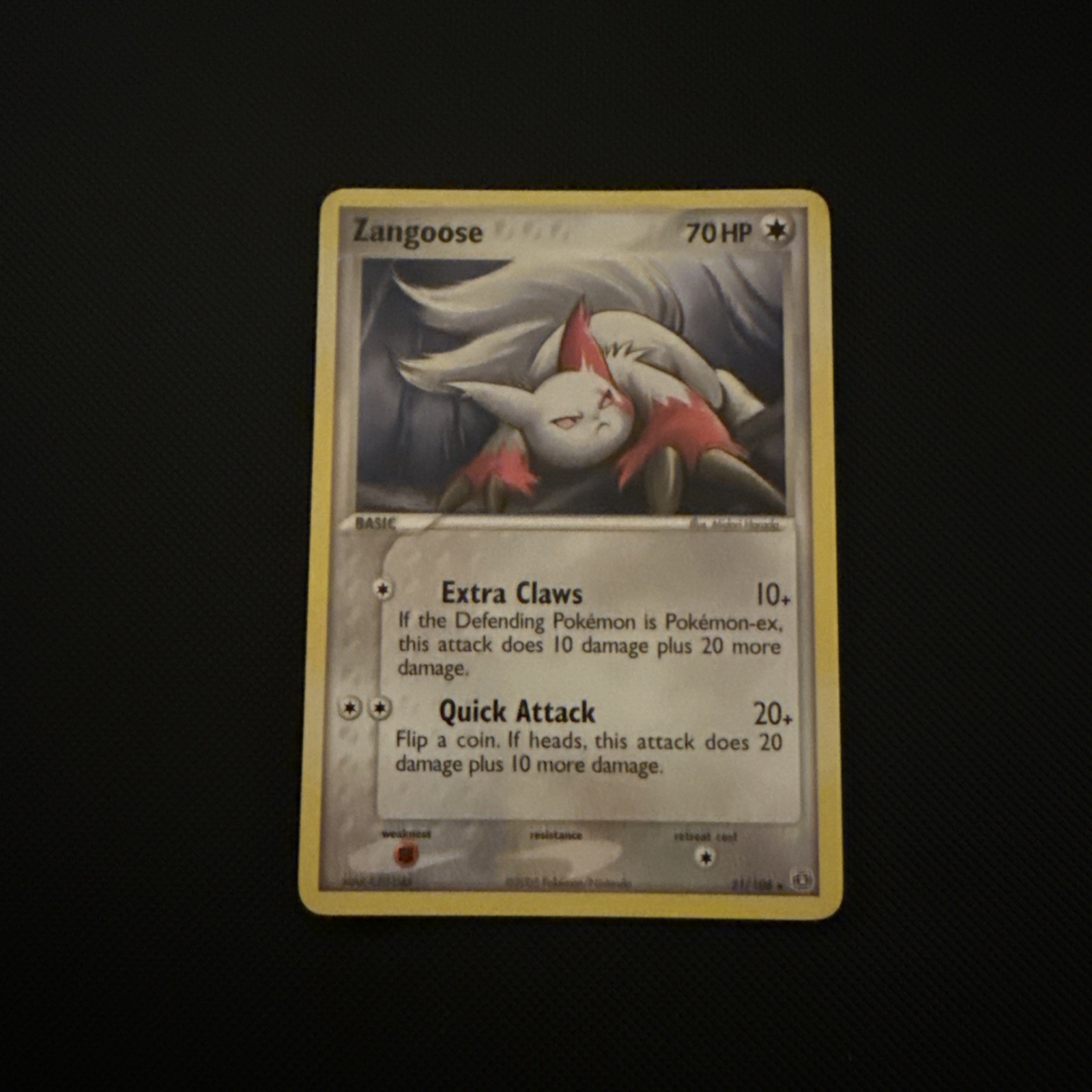 Pokemon Card - Emerald 21/106 - ZANGOOSE (rare) - NM