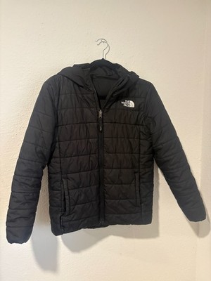 Reversible Black Boys kids north face jacket 14-16 L Puffer Hoodie