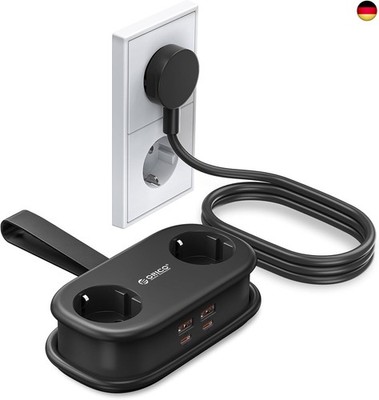 ORICO 65W GaN Reise-Mehrfachsteckdose mit USB C, 6-in-1