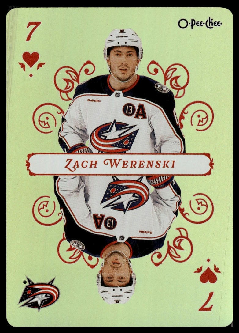 2025-26 O-Pee-Chee #7 Zach Werenski Playing Cards