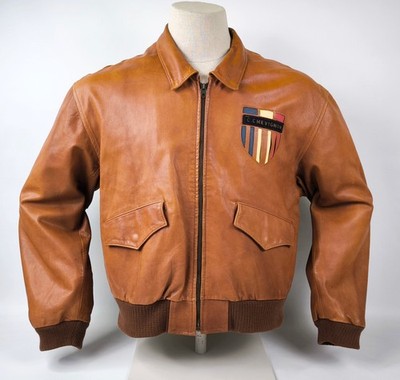 兀*岻様 80s French CHEVIGNON flying jacket Купить vintage 80s chevignon leather bomber flying jacket size l