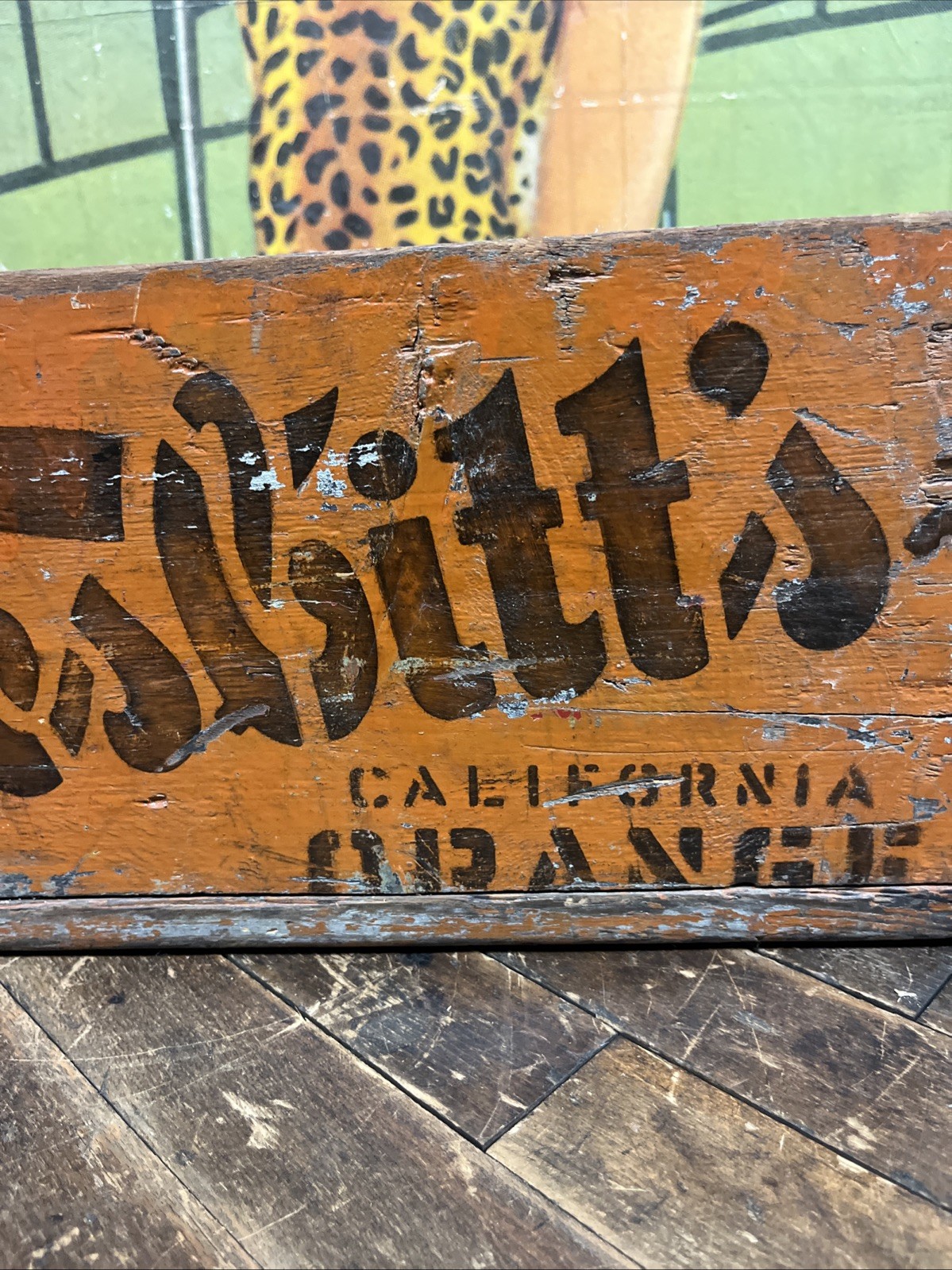 VINTAGE NESBITTS ORANGE CRATE CARRIER SIGN COCA COLA 7UP PEPSI ORANGE CRUSH RARE