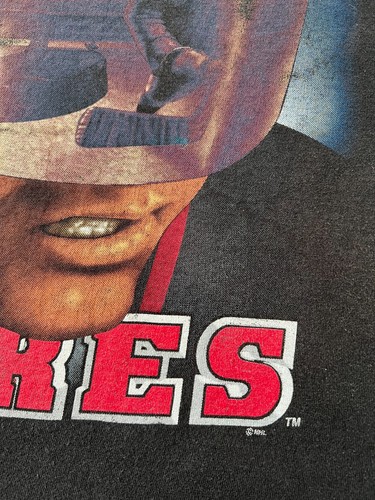 Vintage 90s Buffalo Sabres NHL Hockey Black T-shirt Sz XXL - Picture 10 of 21