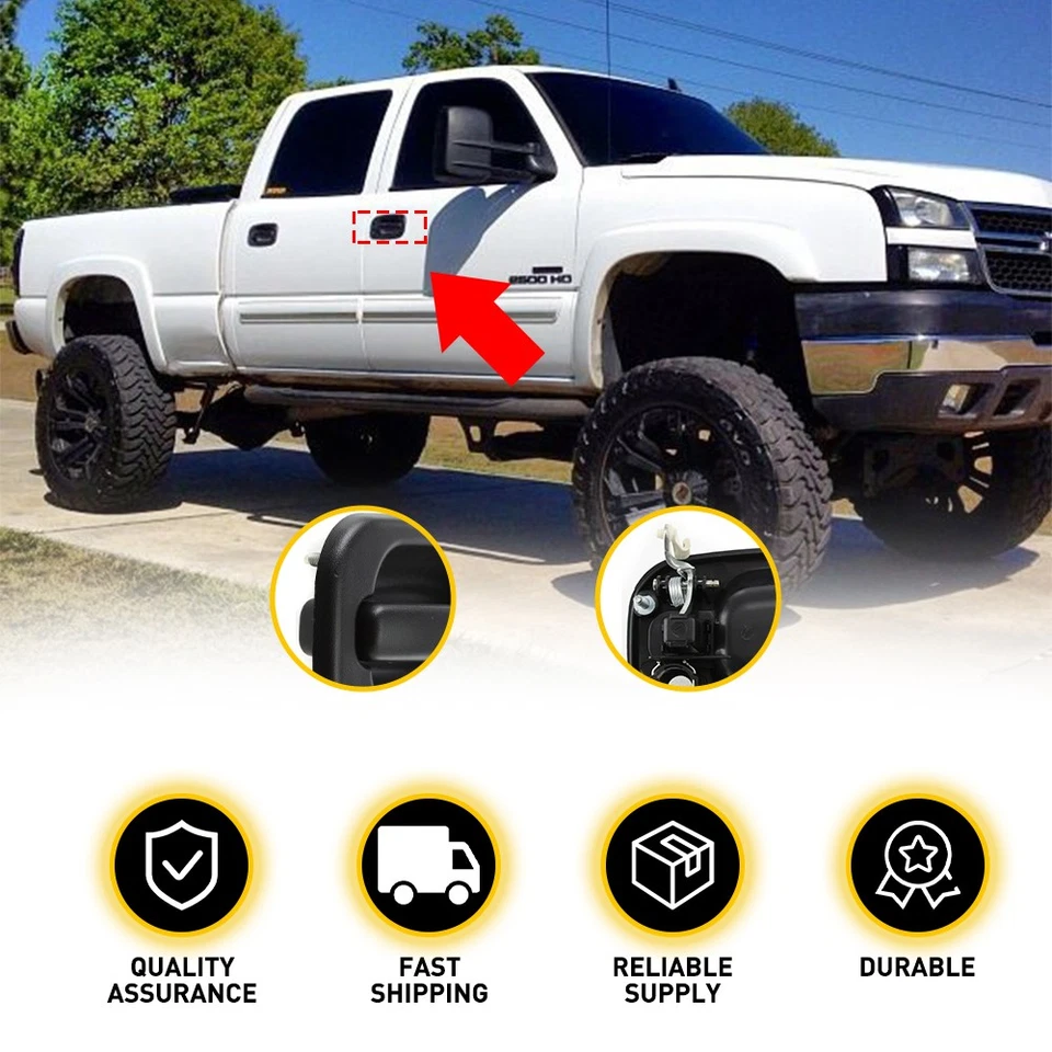 Door Handle Exterior Front Right RH Side For Chevrolet Avalanche 1500 2500 02-07 - Image 4 of 4