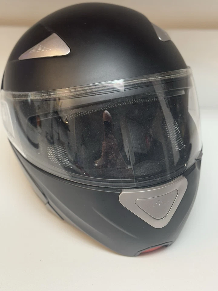Hawk ST-900 Negro Modular Cara Completa Abatible Motocicleta CASCO Mediano + Más 😉 Foto 2 de 4