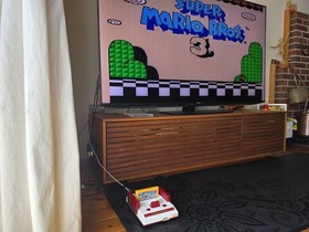 Nintendo Famicom HVC-001 Console USB Power with AV to HDMI Adapter Set Tested