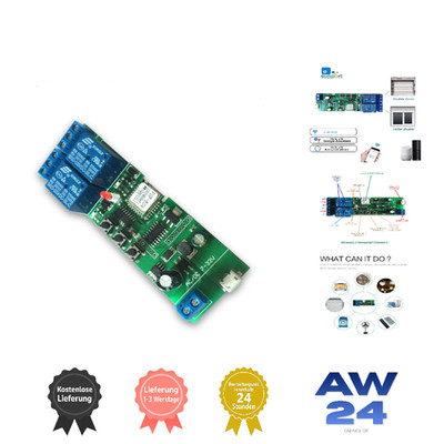 Wireless WiFi Relais Schalter 2 Kanal EweLink Alexa Google Assistant