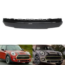 Schwarz Glanz Frontstoßstange Nummernschild Abdeckung für Mini F55,F56 2013-up