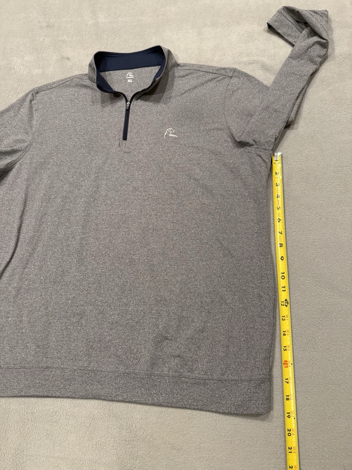 Rhoback Solid Performance Q-Zip Gray 1/4 Zip Pull… - image 5