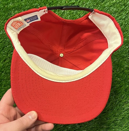 Vintage 90's American Needle San Francisco 49ers NFL Script SnapBack Hat - Imagen 4 de 6