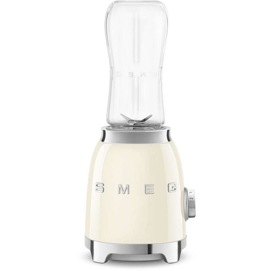 Mini Frullatore Smeg PBF01CREU 300W Panna: Smoothie To-Go in 30 secondi