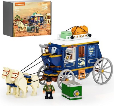 Lumibricks Old western Treasure Stagecoach Lighting building block toy Carriage