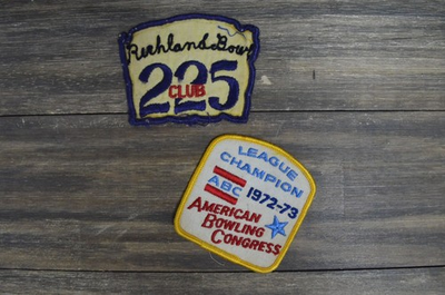 #ad Vintage Bowling League Patch Lot ABC Champion and 225 Club $13.99