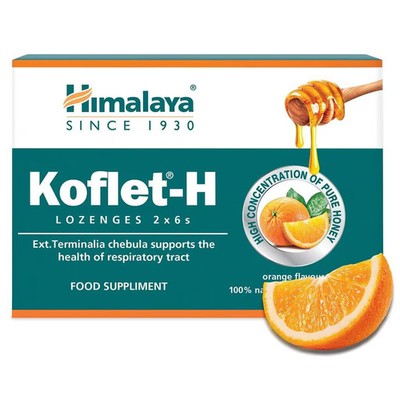 Himalaya Koflet-H, 12 Lutschtabletten, Orange