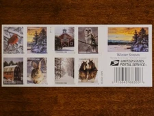 20 FOREVER FIRST CLASS LETTER STAMPS WINTER SCENES STAMPS MNH 2020 BOOK PANE