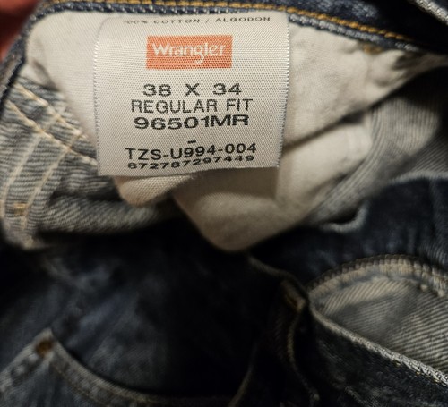 Wrangler Mens Jeans 38x34 Regular Fit Premium Quality 96501MR - Picture 5 of 5