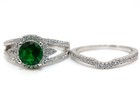 3CT Heat Treated Green Tourmaline 925 Sterling Silver Ring Sz 7 F8-2 — photo 2