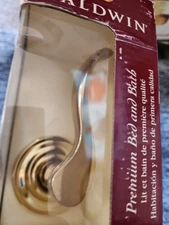 Baldwin Interior lockable Polished Brass 95455-030-PRIV Wave Knob NEW 2 Premium