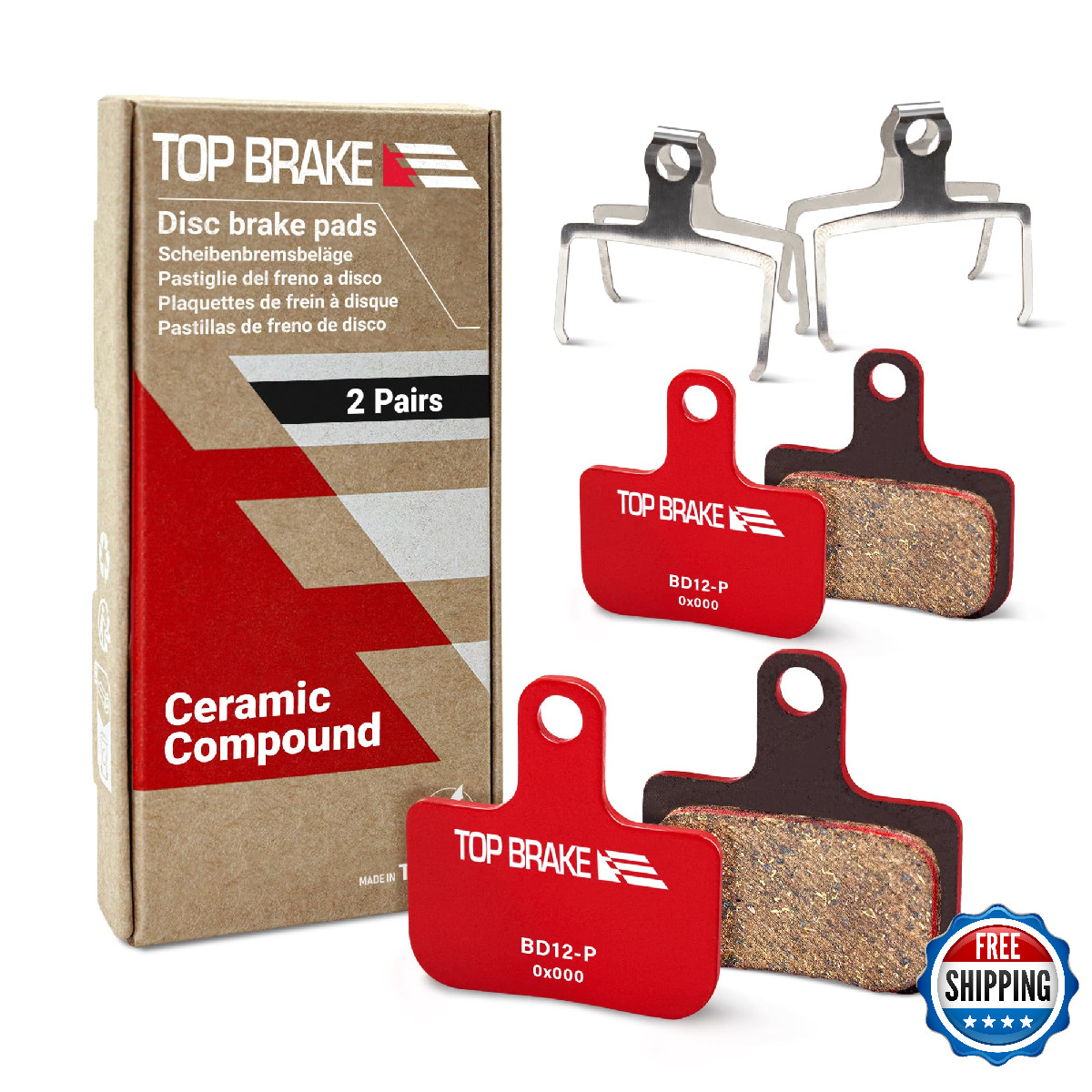 TOP BRAKE 2 Pairs Disc Bike Brake Pads for SRAM Level Ultimate/Red/AXS Force Roa