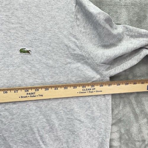 Lacoste Sweatshirt Men’s size 4xl Crew Neck 9 gray Big cotton preppy casual - Picture 6 of 12
