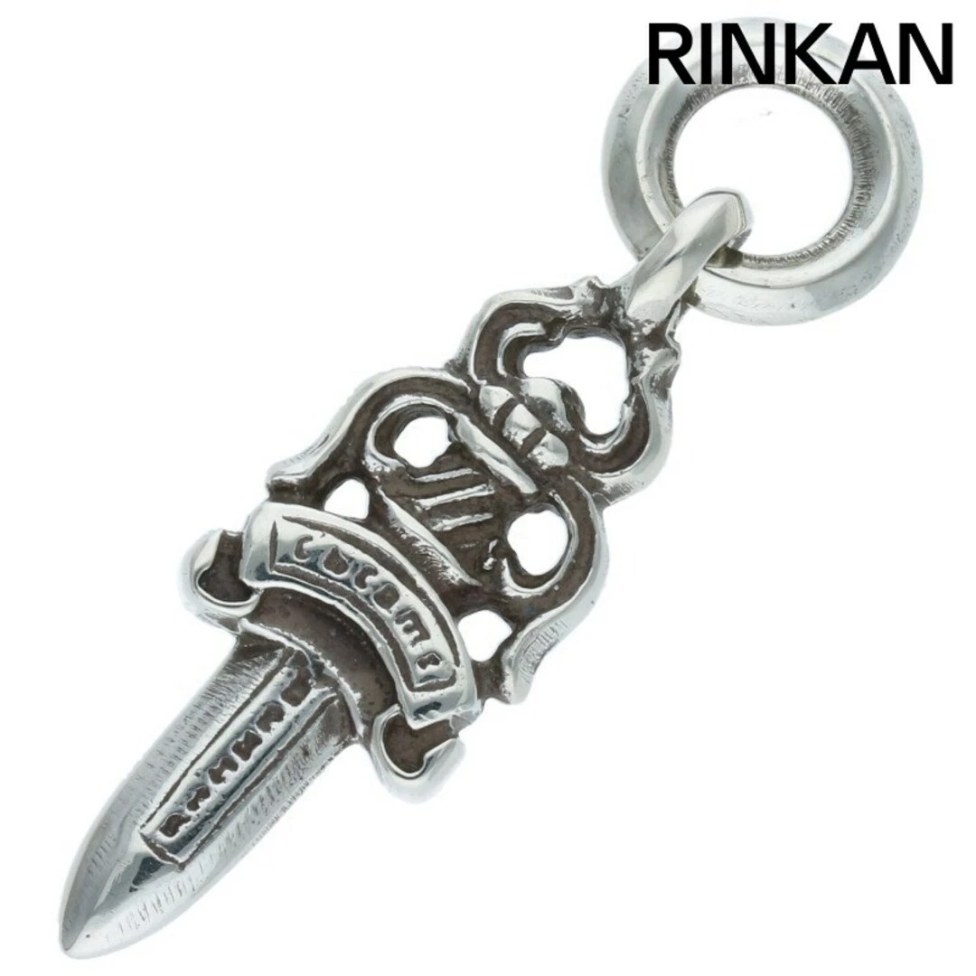 CHROME HEARTS cuori cromati #5DAGGER #5ダーチャーム charm argento collana top per uomo usato3a0