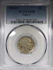 1913-S Type 2 Buffalo Nickel PCGS VF30 Circulated Better Date 5C