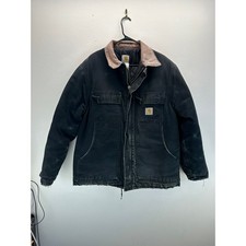 Vintage Carhartt C03 BLK Union Made Work Jacket Corduroy Collar Mens XL
