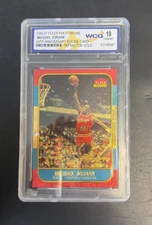 1996-97 Fleer Polychrome -Michael Jordan 10th Anniversary RC, WCG 10 Gem-Mt